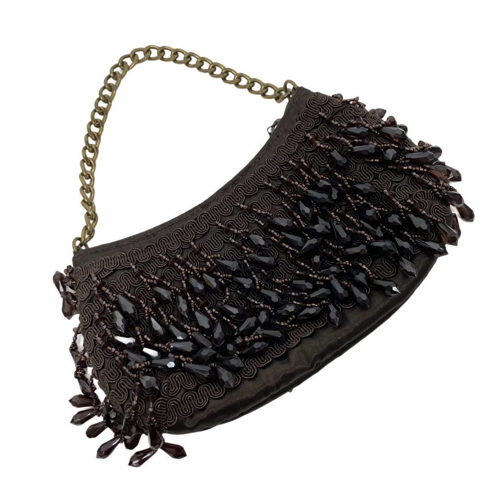 Banana Republic Bag Purse Brown Beaded